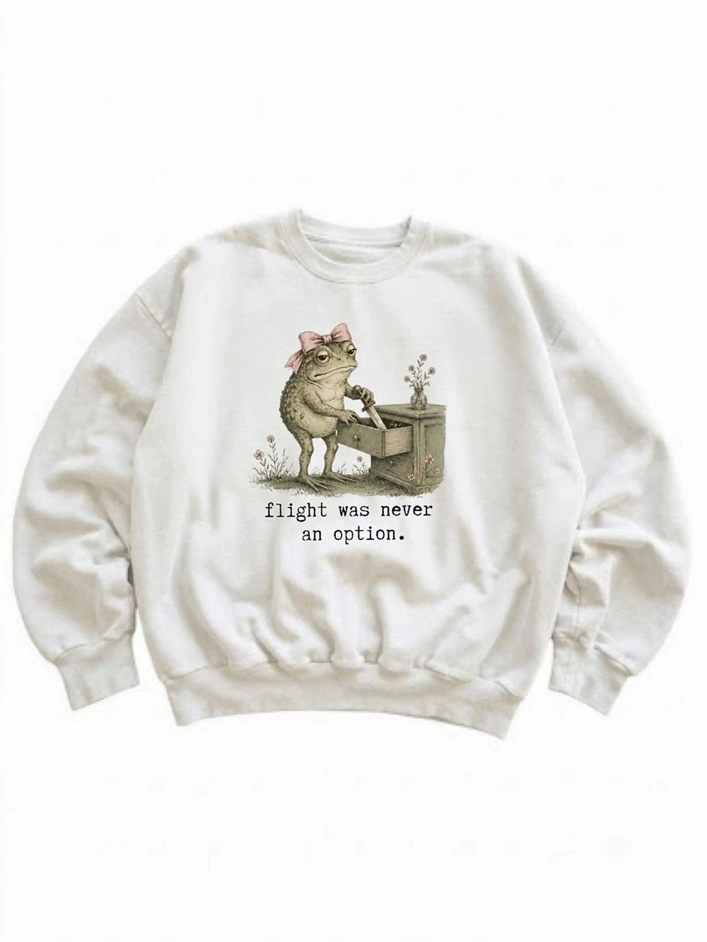 Gildan Frog Graphic Sweatshirt in White